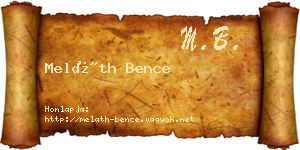Meláth Bence névjegykártya